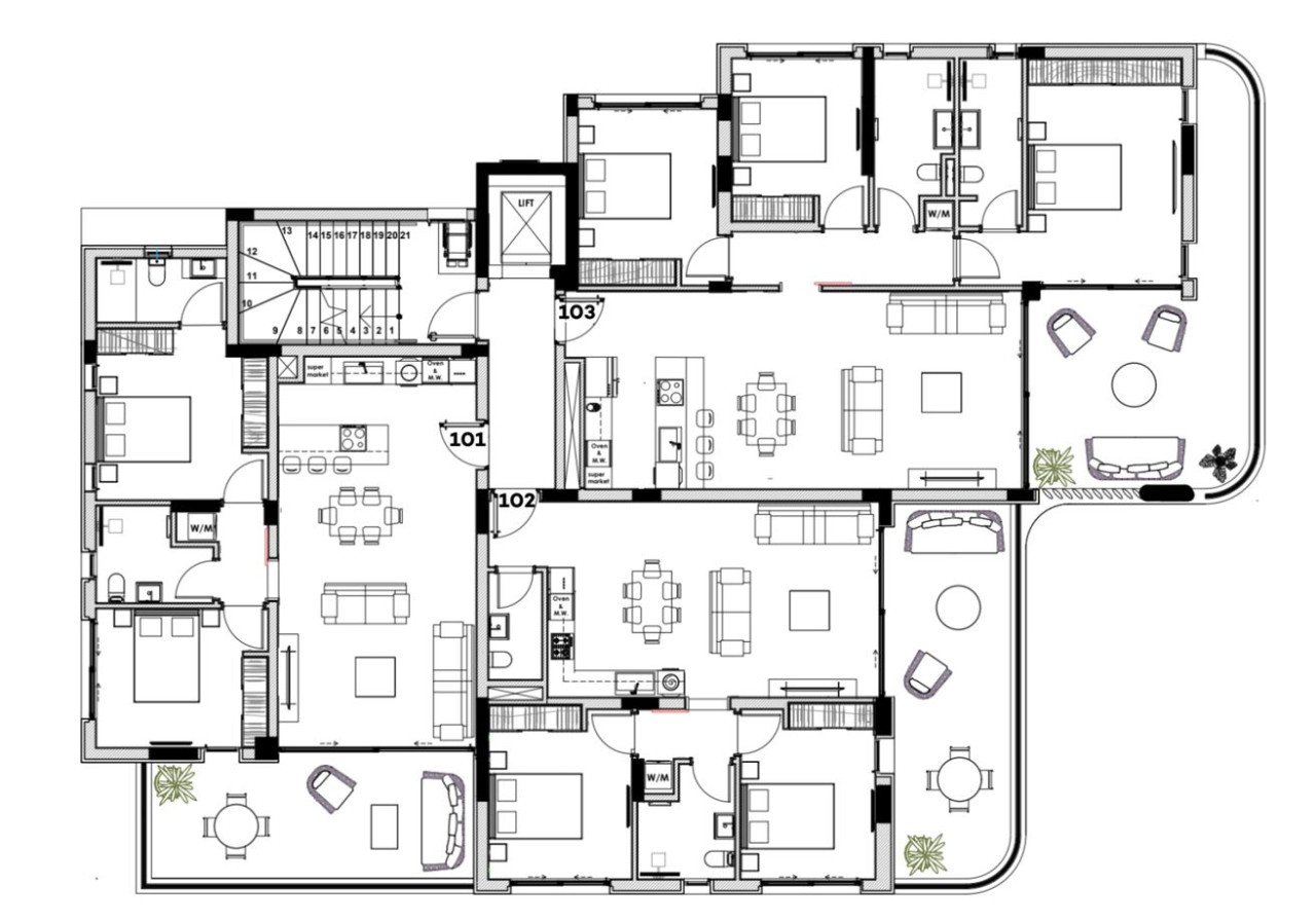2 Bedrooms Apartment in Green Area, Limassol